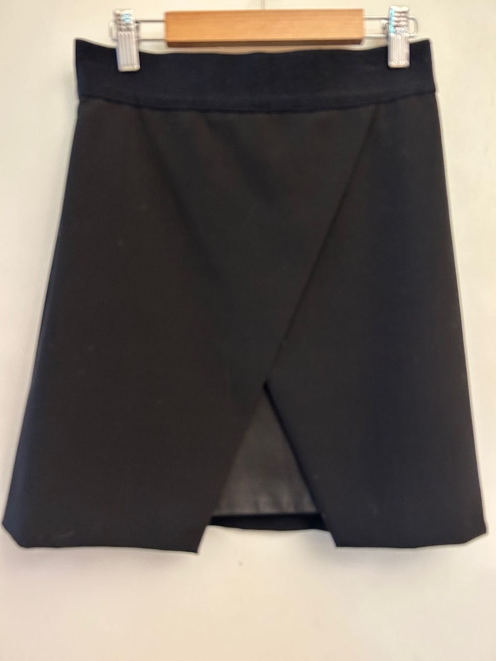 Alice + Olivia Black Mini Wrap Skirt